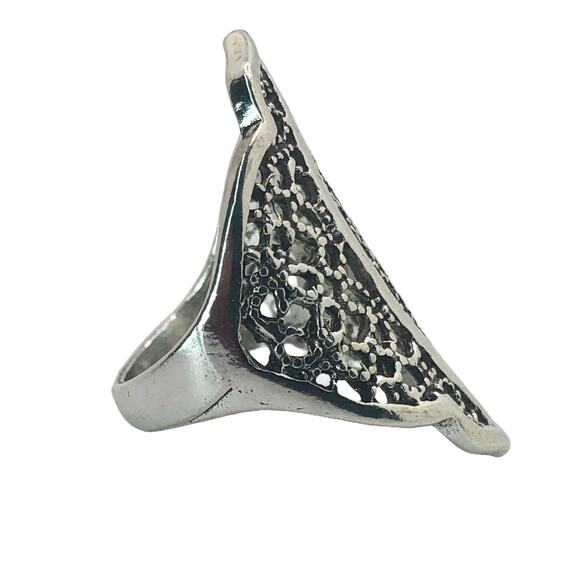 Silver Boho Ring - Size 6.5 - Picture 5 of 7